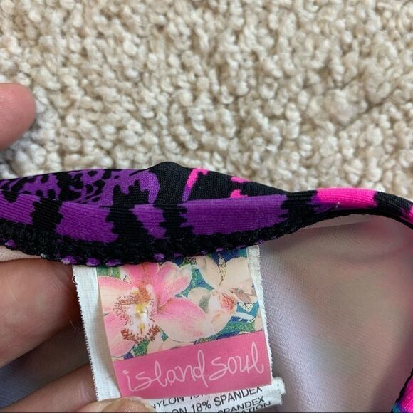 ISLAND soul leopard cheetah animal print bikini S - Picture 3 of 6